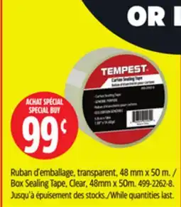 Canadian Tire TEMPEST Box Sealing Tape offer