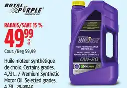 Canadian Tire Premium Synthetic Motor Oil offer