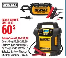 Canadian Tire Selected Battery Charger or Jump Starters offer