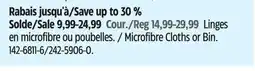 Canadian Tire Microfibre Cloths or Bin offer