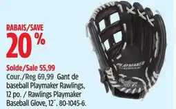 Canadian Tire Rawlings Playmaker Baseball Glove, 12˝ offer