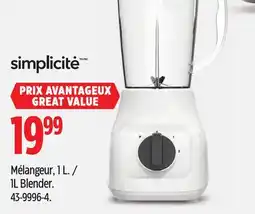 Canadian Tire Simplicité Blender offer