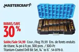 Canadian Tire 300-Pc Titanium-Coated Drill Bit Set, 1⁄16˝ to 1⁄2˝ offer