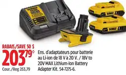 Canadian Tire DEWALT 18V to 20V MAX Lithium-Ion Battery Adapter Kit offer