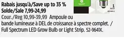 Canadian Tire NOMA Full Spectrum LED Grow Bulb or Light Strip offer