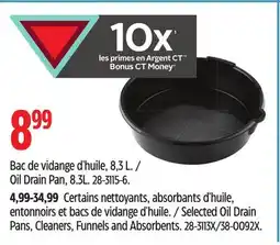 Canadian Tire Selected Oil Drain Pans, Cleaners, Funnels and Absorbents offer