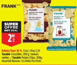 Canadian Tire Frank Taxable Potato Chips offer