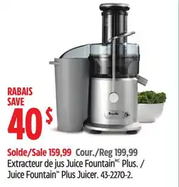 Canadian Tire Juice Fountain Plus Juicer offer