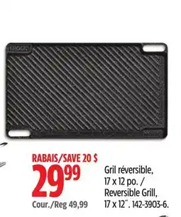 Canadian Tire Reversible Grill, 17 x 12˝ offer