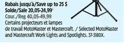 Canadian Tire Selected MotoMaster and Mastercraft Work Lights and Spotlights offer