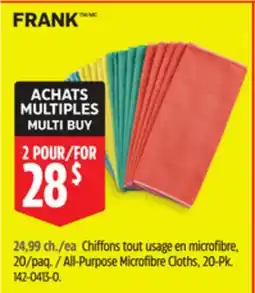 Canadian Tire Frank All-Purpose Microfibre Cloths, 20-Pk offer