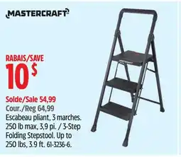 Canadian Tire 3-Step Folding Stepstool offer