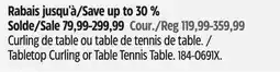 Canadian Tire Tabletop Curling or Table Tennis Table offer