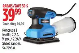 Canadian Tire Mastercraft 2.2A 1⁄4 Sheet Sander offer