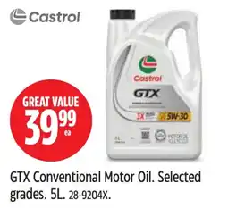 Canadian Tire Castrol GTX Conventional Motor Oil offer