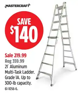 Canadian Tire Mastercraft 21' Aluminum Multi-Task Ladder offer