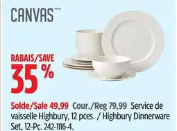 Canadian Tire Canvas Highbury Dinnerware Set offer