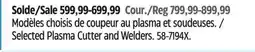 Canadian Tire Selected Plasma Cutter and Welders offer