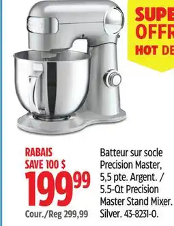 Canadian Tire Cuisinart 5.5-Qt Precision Master Stand Mixer offer