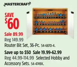 Canadian Tire Mastercraft Router Bit Set, 36-Pc. offer