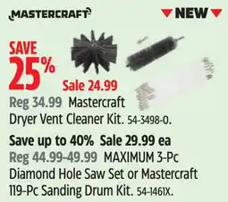 Canadian Tire Mastercraft Dryer Vent Cleaner Kit offer