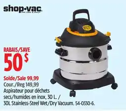 Canadian Tire 30L Stainless-Steel Wet/Dry Vacuum offer