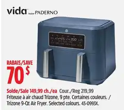 Canadian Tire Vida by Paderno Trizone 9-Qt Air Fryer offer