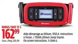 Canadian Tire Motomaster 1350A Lithium Jump Starter offer