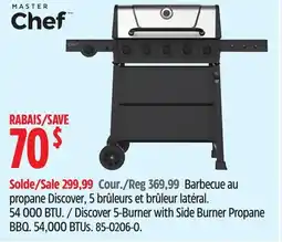 Canadian Tire Master Chef Discover 5-Burner with Side Burner Propane BBQ offer