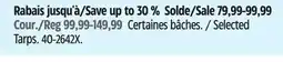 Canadian Tire Selected Tarps offer