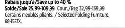 Canadian Tire Selected For Living Folding Furniture offer