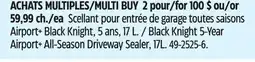 Canadian Tire Black Knight 5-Year Airport+ All-Season Driveway Sealer offer