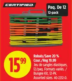 Canadian Tire certified Bungee Kit, 12-Pk offer