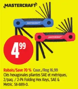 Canadian Tire Mastercraft 2-PK Folding Hex Key offer