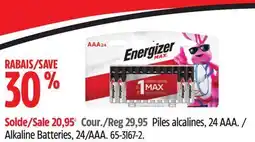 Canadian Tire Energizer Alkaline Batteries, 24/AAA offer