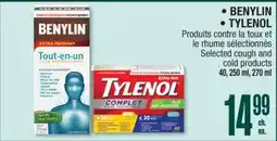 Jean Coutu BENYLIN, TYLENOL Selected cough and cold products offer