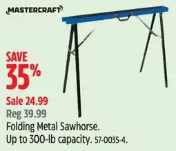 Canadian Tire Mastercraft folding metal sawhorse offer