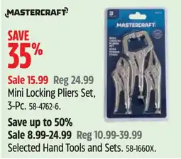 Canadian Tire Mastercraft mini locking pliers set offer