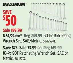 Canadian Tire Maximum 30-Pc Ratcheting Wrench Set offer