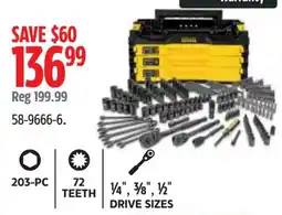 Canadian Tire Dewalt 203-pc offer