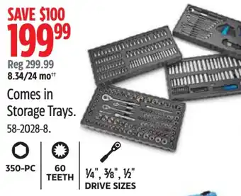 Canadian Tire 350-pc tool set offer