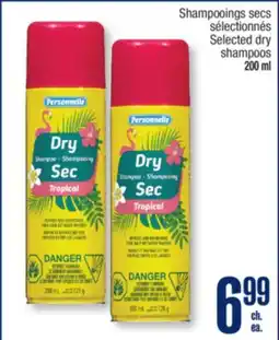 Jean Coutu Personnelle Selected dry shampoos offer