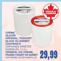 Wholesale Club CRÈME GLACÉE ORIGINAL, YOGOURT GLACÉ OU SORBET offer