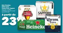 Marche Ami bière Heineken, Stella Artois Corona Extra, Sapporo offer