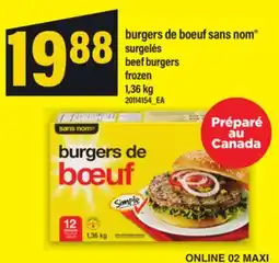 Maxi BURGERS DE BOEUF SANS NOM | BEEF BURGERS offer