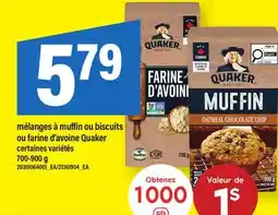 Maxi MÉLANGES À MUFFIN OU BISCUITS OU FARINE D'AVOINE QUAKER offer