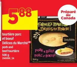 Maxi TOURTIÈRE PORC ET BOEUF DÉLICES DU MARCHÉ | PORK AND BEEF TOURTIÈRE offer