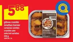 Maxi GÂTEAU CRUMBLE JONATHAN GARNIER | CRUMBLE CAKE offer