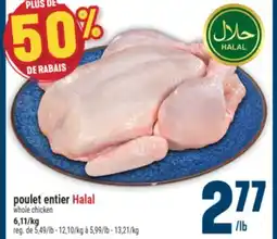 Marché Adonis POULET ENTIER HALAL | WHOLE CHICKEN offer