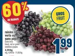 Marché Adonis raisins rouges, verts ou noirs sans pépins offer